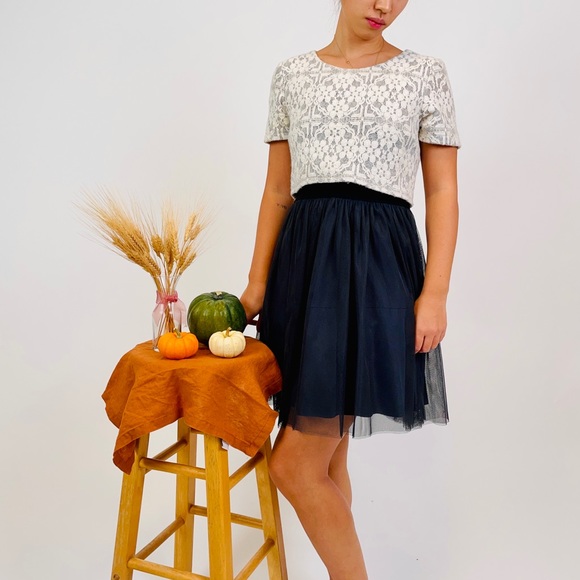 Anthropologie Weston Laced Tulle Dress | Size S - Picture 3 of 10